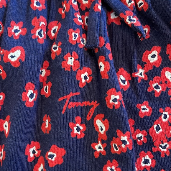 Tommy Hilfiger 3-6 mos Infant - Baby Dress Navy Blue Red Flowers New with Tags - Picture 6 of 15